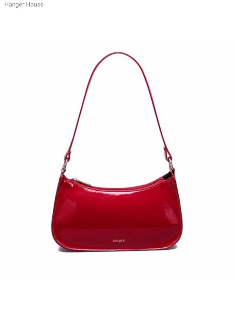 Patent Leather Shoulder Bag for Women Small Baguette Purse Y2K Clutch Crossbody